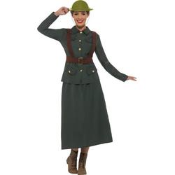 Leger & Oorlog Kostuum | Engelse Tweede Wereldoorlog Soldaat | Vrouw | Small | Carnaval kostuum | Verkleedkleding